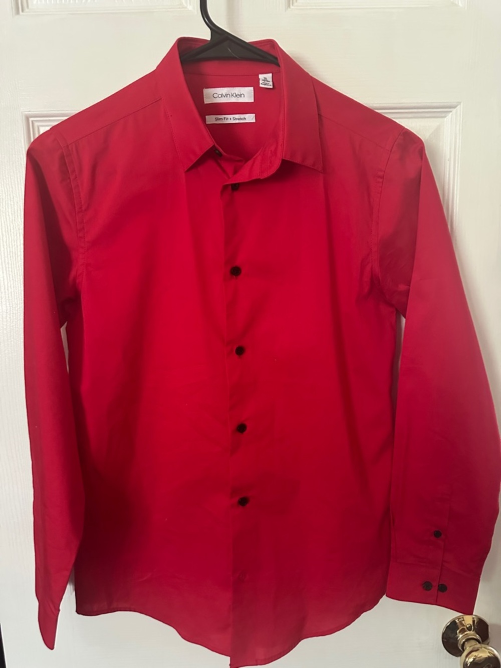 Calvin Klein Bright Red Boy's Dress Shirt Size 16